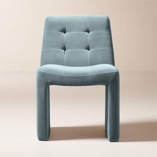 Hena Dining Chair (Blue Velvet)