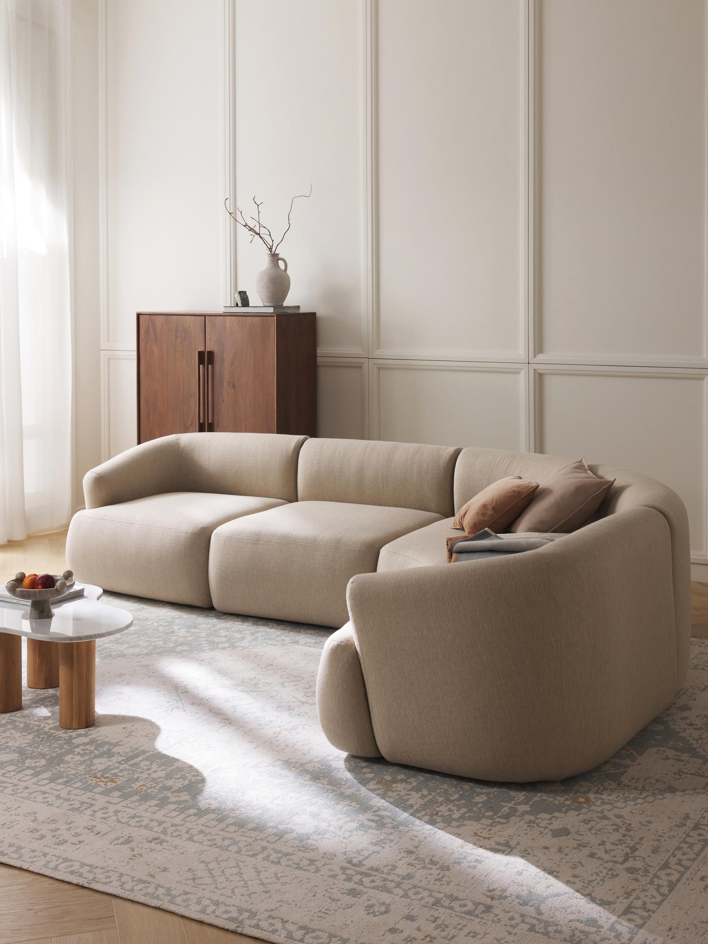 Novi Sofa - Beige (4 Seats)