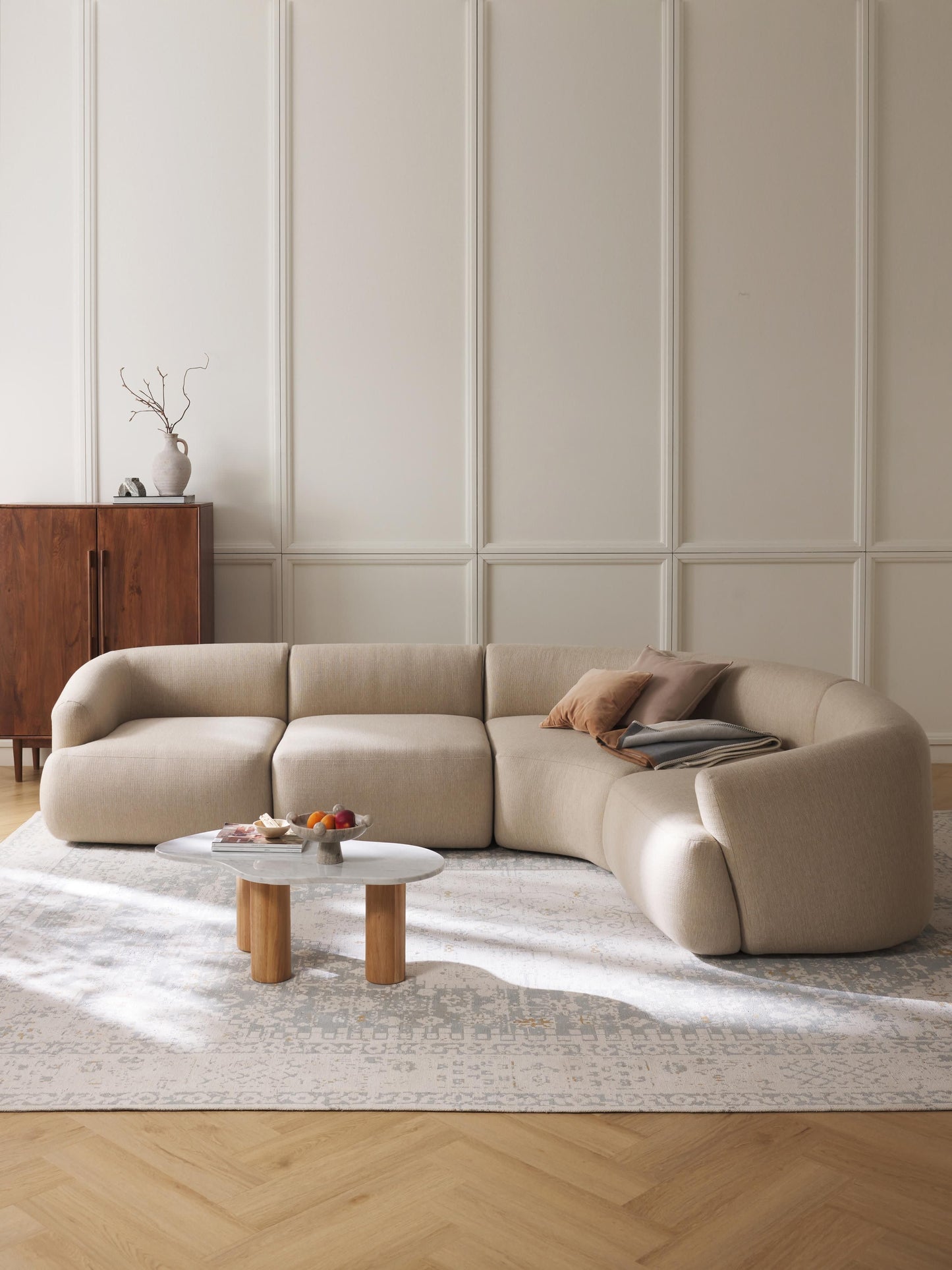 Novi Sofa - Beige (4 Seats)